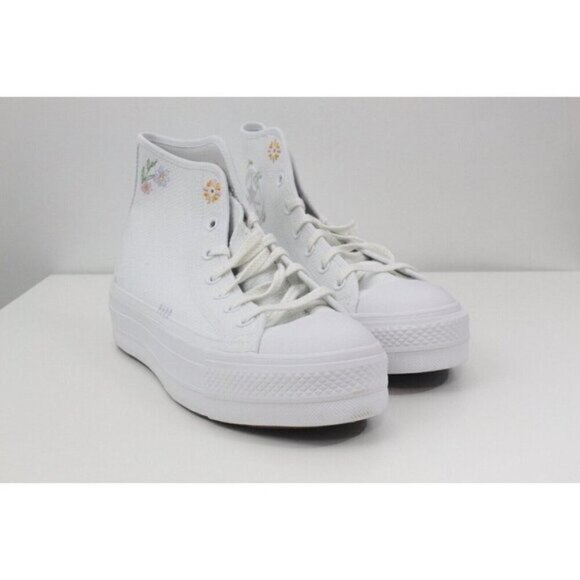 Converse Women Shoes Chuck Taylor All Star Lift Hi Top A05068C White Sz 10.5 - Picture 1 of 16
